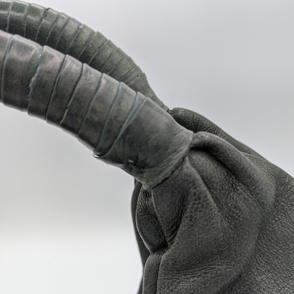 Badgley Mishka Forest Green Pleated leather bag - Picture 10 of 11